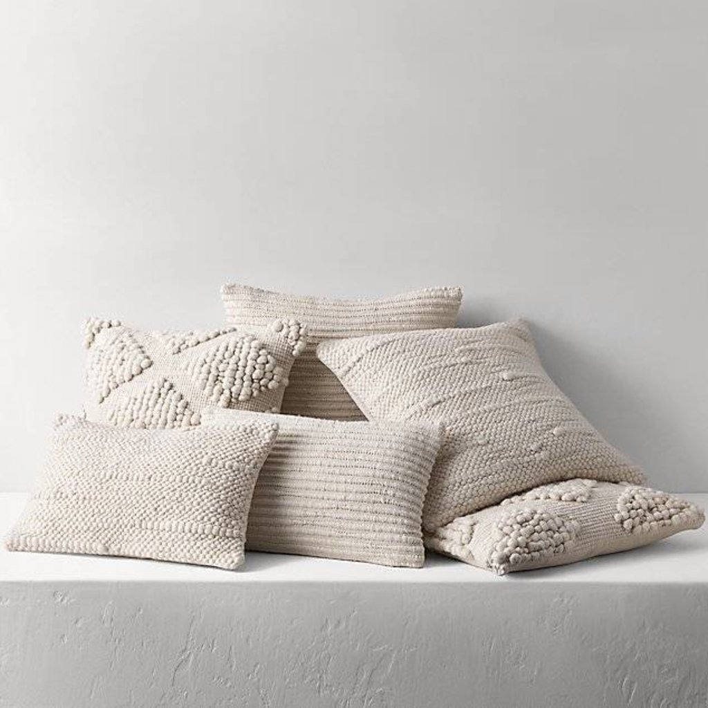 District Eight Ivory Macrame Throw Pillow