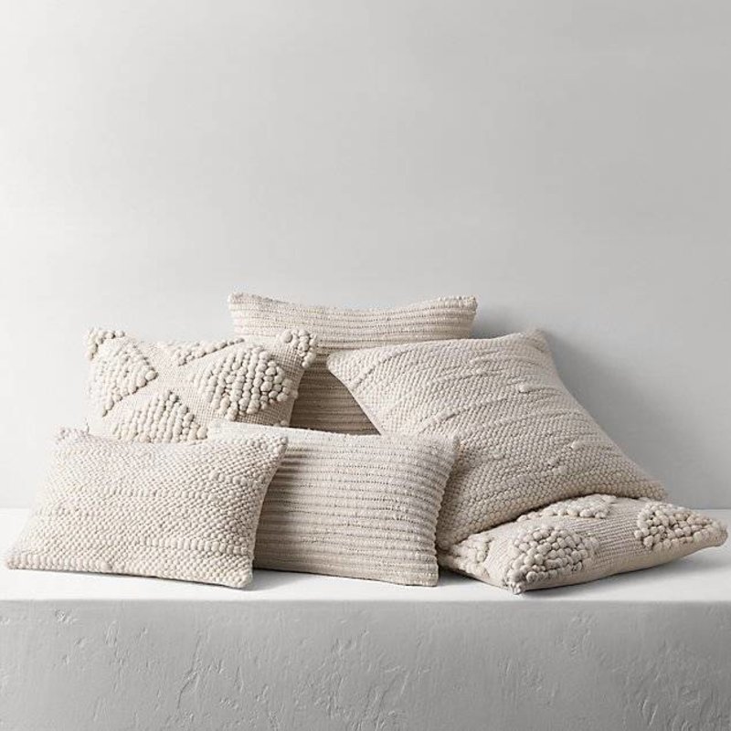 District Eight Ivory Macrame Throw Pillow