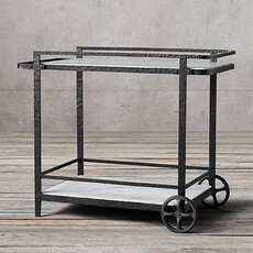 District Eight Black Iron Bar Cart