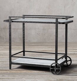 District Eight Black Iron Bar Cart