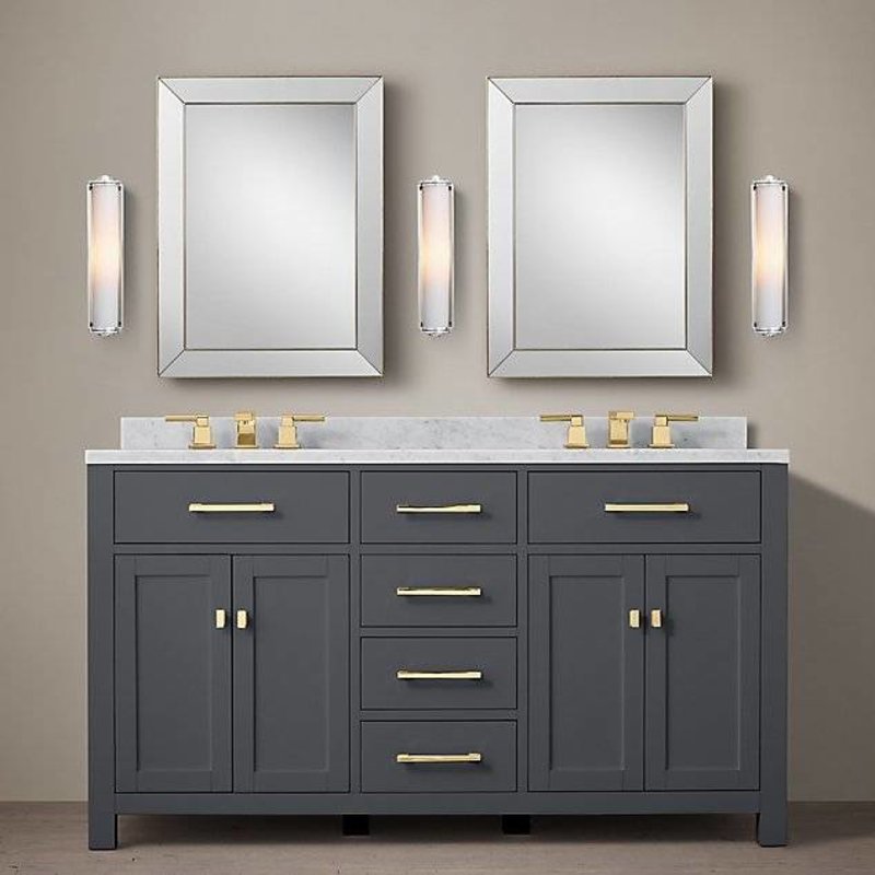 Laun Navy & Gold Double Vanity