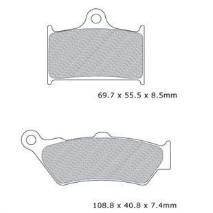 Rocket 3 2004->2009 brake pad  Front (2)+ REAR  (1x)