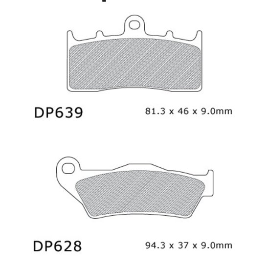 DP BRAKE  SDP 639 (2X BLISTERS) +DP628 remblokken