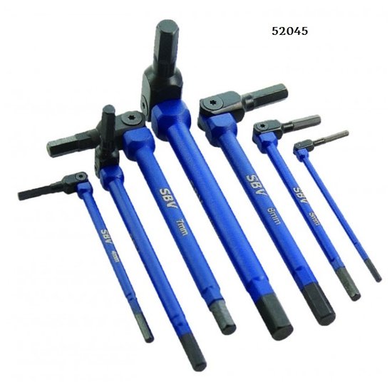 SBV tools  Sets met "FLEX" stiftsleutels 3, 4, 5, 6, 7, 8, 10mm 52045
