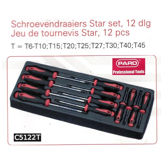 PARD set de tournevis Torx C5122 Pard