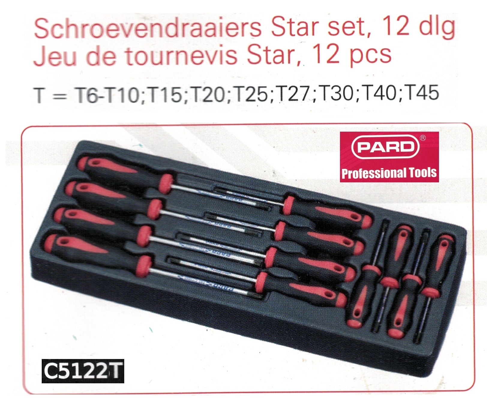 PARD set de tournevis Torx C5122 Pard