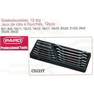 Steeksleutelset 12dlg C5121T Pard