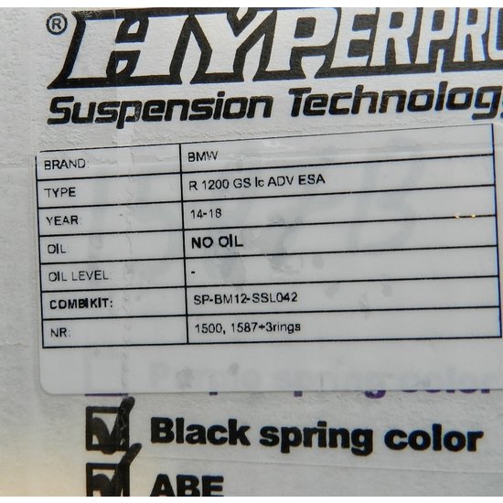 Hyperpro R1200GSALC ESA front +rear Hyperpro spring