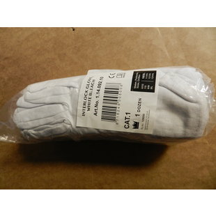 Interlock glove white bleach