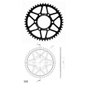 SUPERSPROX COURONNE 46T, BLACK 520