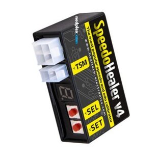 Calibreur de vitesse   Boitier type V4 TSD  , supprime les restrictions de vitesse maximale  Pour la plupart des motos, l'erreur du compteur de vitesse usine peut atteindre 10%. Ainsi, même un changement de vitesse modeste peut faire baisser le compteur d