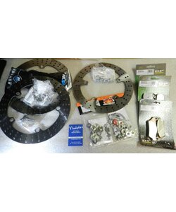R1250-1200RTLC  remschrijven VOOR  made in EU  +bev mat (10) + achterremschrijf made in EU ->2013  remblokje touring synth bronze +bouten schrijf V+A+bouten