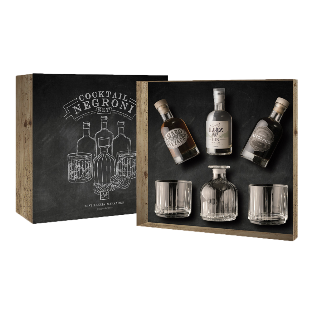 Marzadro Negroni Cocktail Set 3 x 20 cl online kopen - Gin & Store