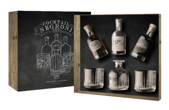 Marzadro Negroni Cocktail Set 3 x 20 cl