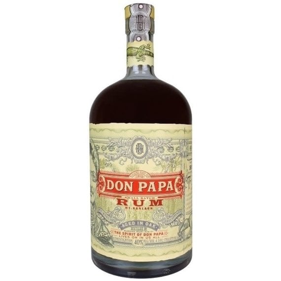 Don Papa Rum Baroko gift set with hip flask 0.7l, Alc. 40 vol.%, Rum  Philippines