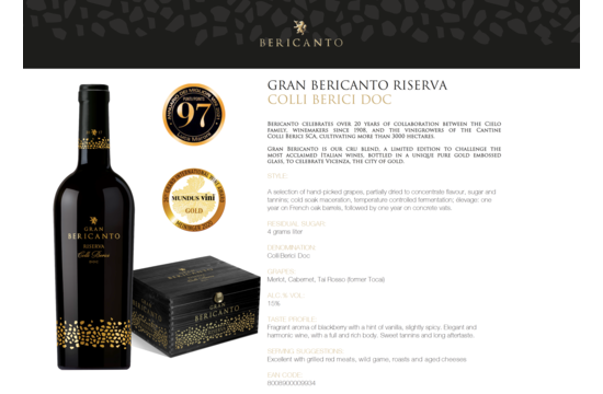 2019 Gran Bericanto Riserva 0.75L