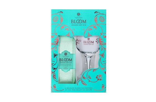 Bloom London Dry Gin + Glass 40° - 0.7L