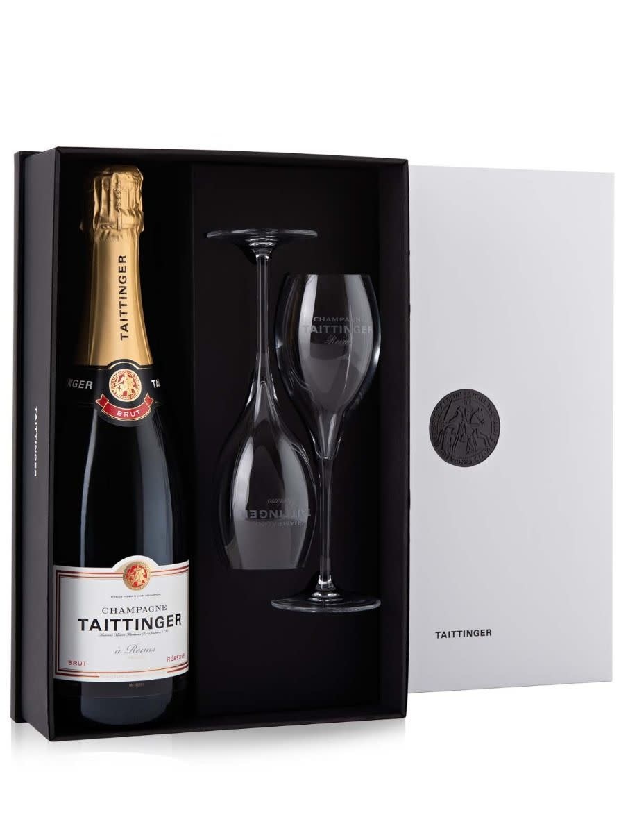 Champagne Taittinger Brut 0.75L Gift Paradoxe + 2 Glazen