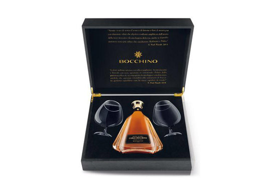 GRAPPA RISERVA CARLO BOCCHINO - CONFEZIONE CON 2 BICCHIERI 0.70L