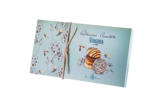 Pasticceria Assortita Cioccolato - scatola con colibrì Virginia 0.22kg