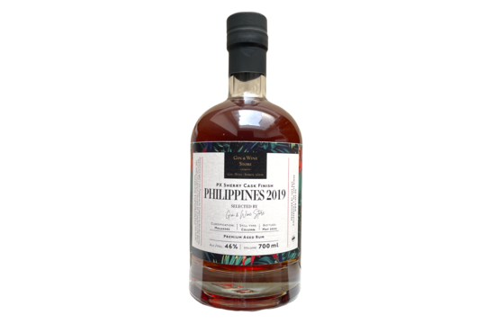 Premium Aged Rum Philippines 2019 PX Sherry Cask Finish Selected By Gin & Wine Store 0.7L