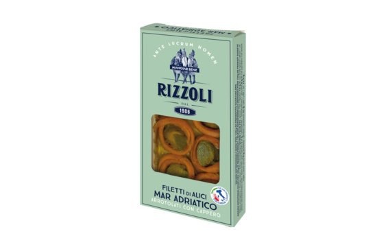 Filetti di Alici Arrotolate con Cappero - Linea Gourmet