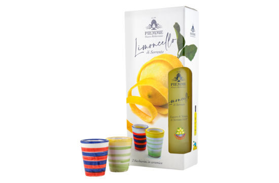 Piemme Limoncello di Sorrento + 2 bicchierini in ceramica 0.5L