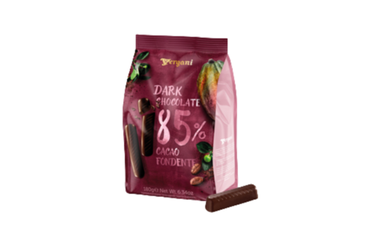 Vergani Mini Sticks di Cioccolato Extra Fondente 85% 0.18kg