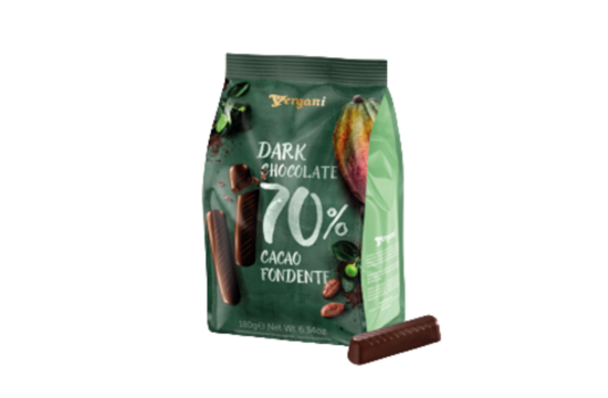 Vergani Mini Sticks di Cioccolato Extra Fondente 70% 0.18kg