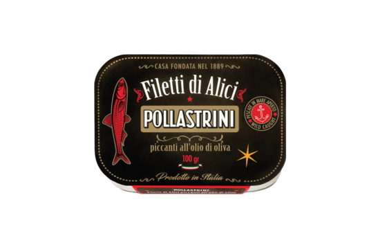 FILETTI DI ALICI PICCANTI ALL'OLIO D'OLIVA 0,10kg