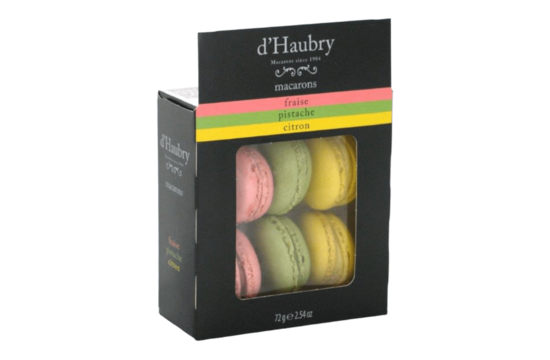 macarons aardbei-pistache-citroen 72g D'HAUBRY