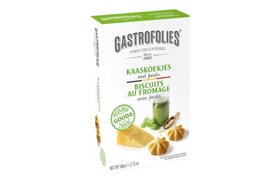 kaaskoekjes met pesto 60g GASTROFOLIES