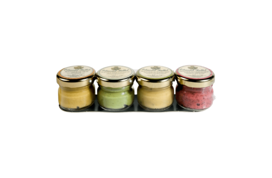 Geschenkverpakking Mini Mosterds 4X25G Fallot