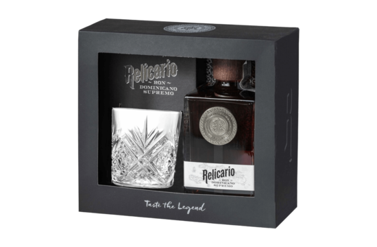 Relicario Ron Supremo + 1 glas 40° - 0.7L