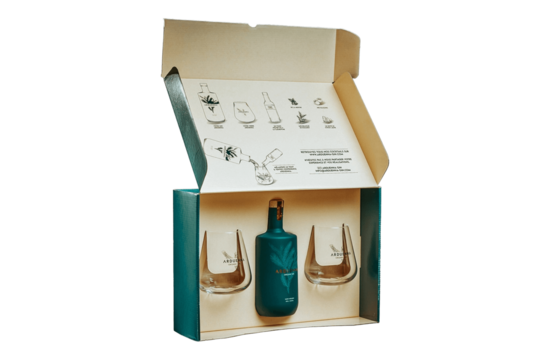 Arduenna Gin + 2 Verres 40° - 0.5L - BE-BIO