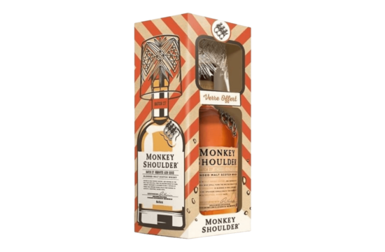Monkey Shoulder Glass Pack 40° - 0.7L