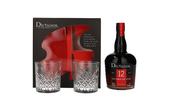 Dictador 12Y + 2 Glasses 40° - 0.7L