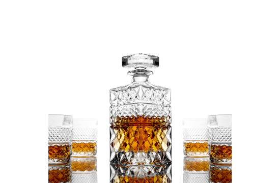 Whiskey Decanter With Glasses & Chilling Stones Gift Set