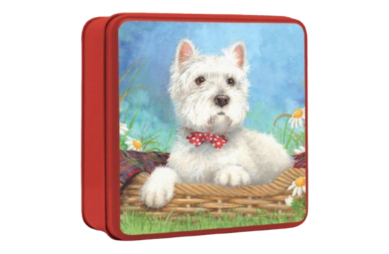Grandma Wild's Embossed Scottie Dog With Bow Tie Tin 100 gram
