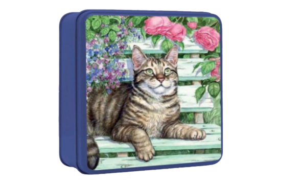 Embossed Tabby Cat on a Garden Bench 100 gram