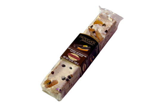 Quaranta Nougat Donkere Chocolade en Sinaasappel 100g