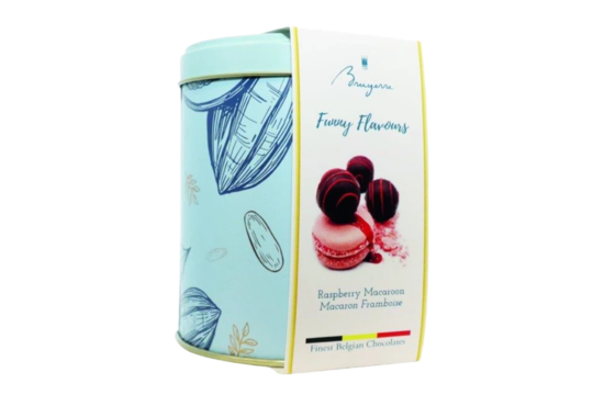 Bruyerre truffels macaron framboos blik 100g