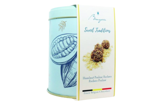 Bruyerre truffels hazelnoot blik 100g