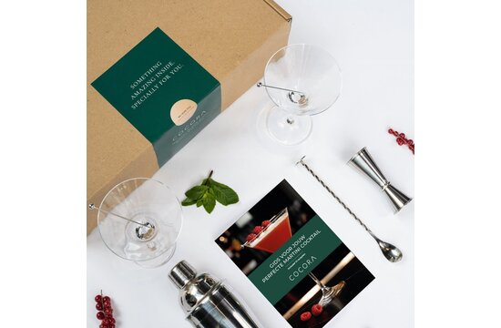 Cocora Martini Set - 9-delige Cocktail Set - Martini Glazen - Uitgebreid Gids incl. 10+ Recepten - Luxe Cadeauverpakking - Duurzaam Cadeau