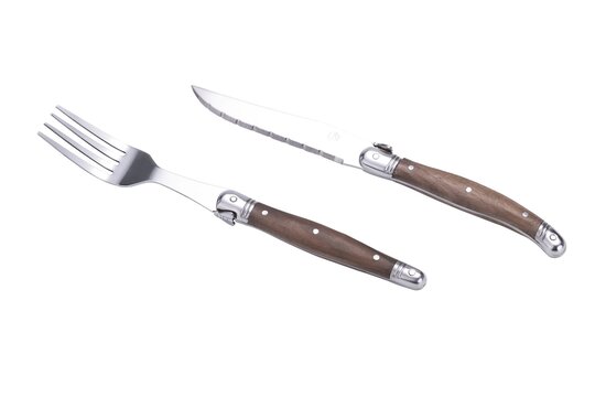 LAGUIOLE 6 MESSEN & 6 VORKEN WALNOOTHOUT