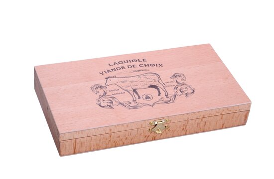 LAGUIOLE STEAKMESSEN PAKKA HOUT 6 STUKS