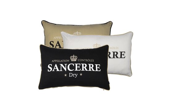 Kussen wijn sancerre zwart 40x60cm