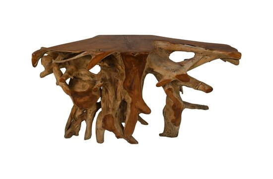 Consoletafel 2-tinten - 150x40x80 - Naturel/gebleekt - Teak
