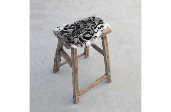 Vacht konijn grijs civet 40cm*