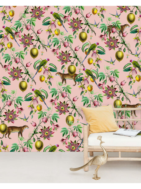 Botanical Garden Pink Wallpaper